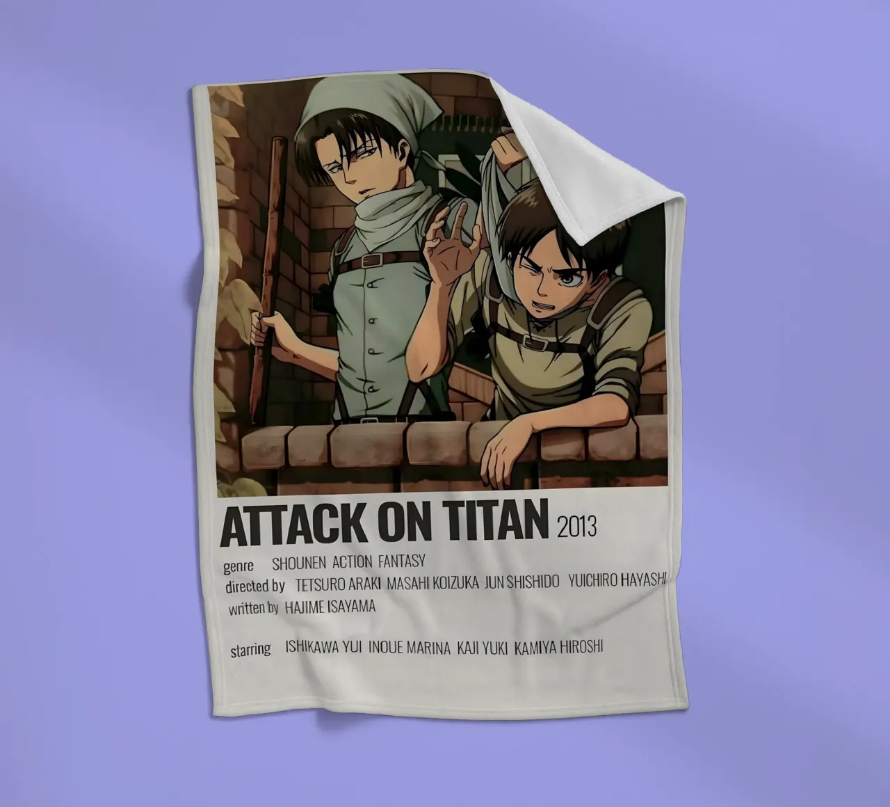 ATTACK ON TITAN 2013 coperta in pile da Totoya