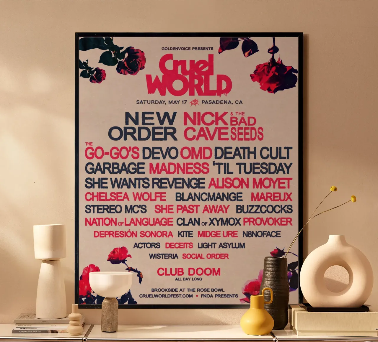 chiave d'arte 2025 finale poster con telaio in plastica da Band Merch