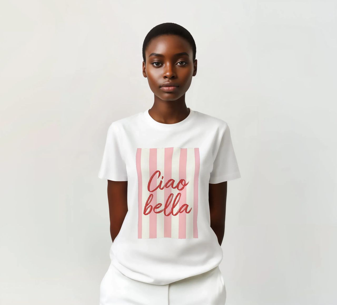 Ciao Bella Stripe Print t-shirt da DolceVita