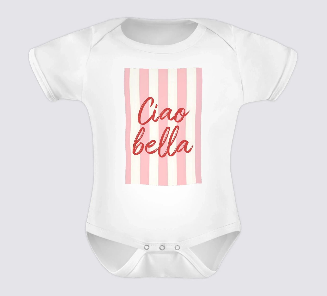Ciao Bella Stripe Print body neonato maniche corte da DolceVita
