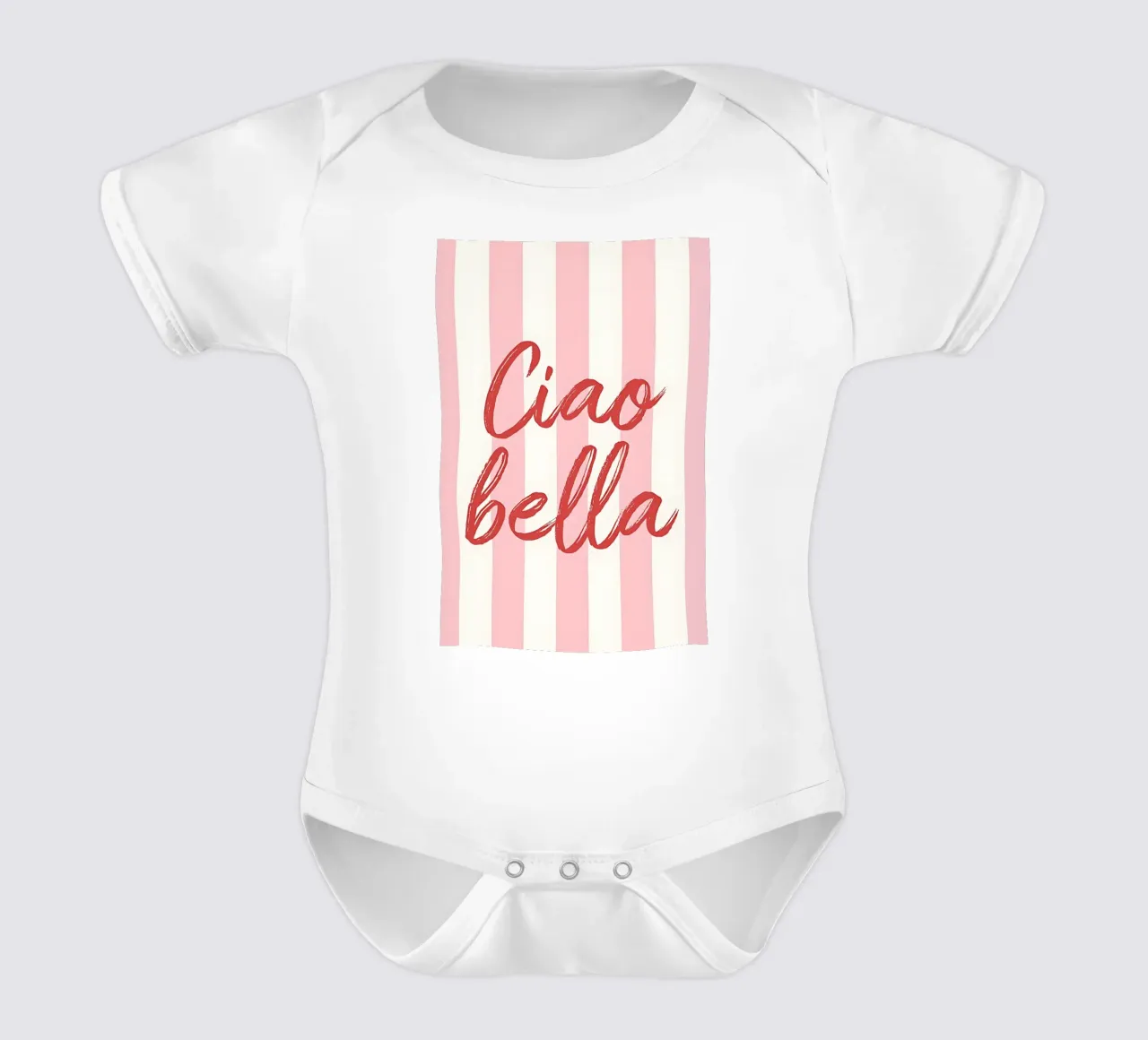 Ciao Bella Stripe Print body neonato maniche corte da DolceVita