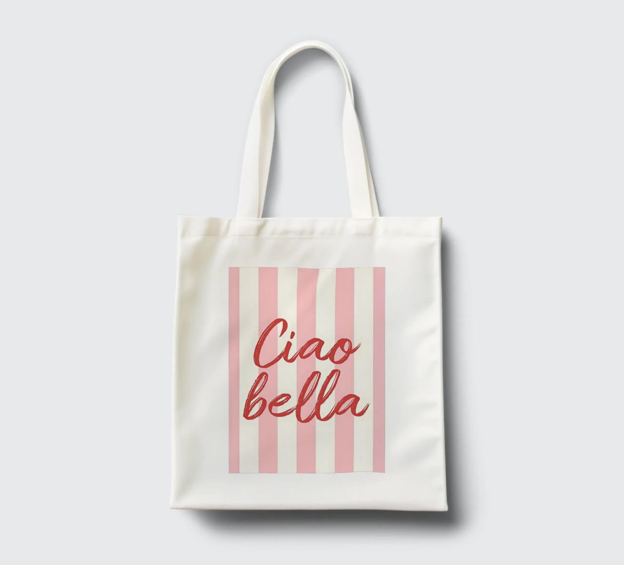Ciao Bella Stripe Print borsa in juta da DolceVita