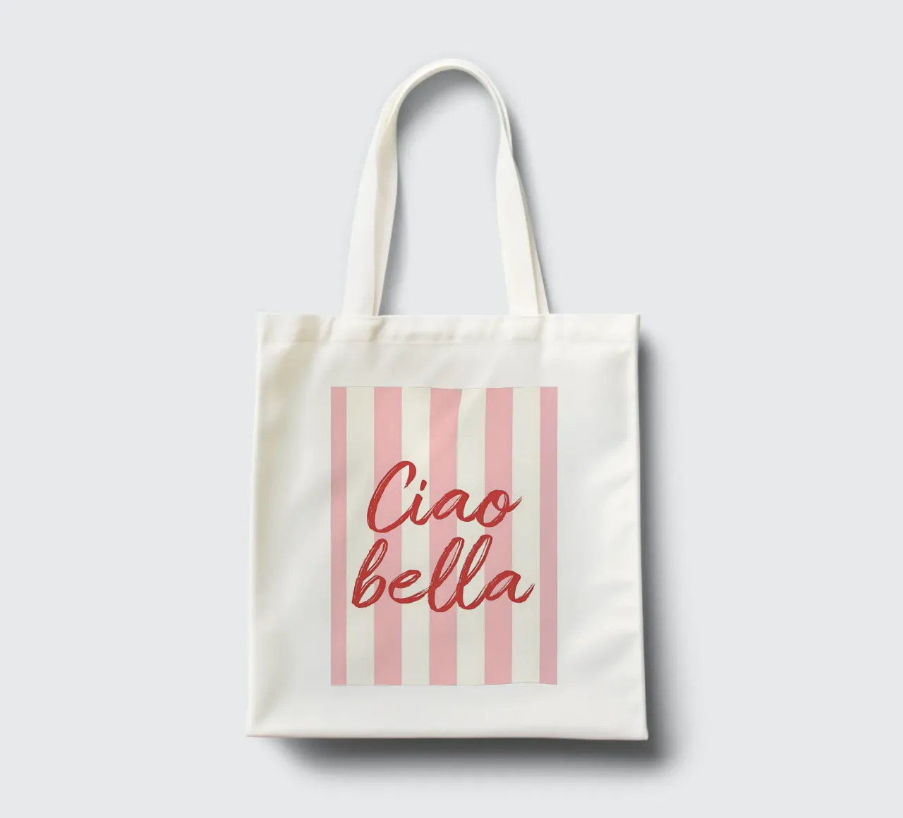 Ciao Bella Stripe Print borsa in juta da DolceVita