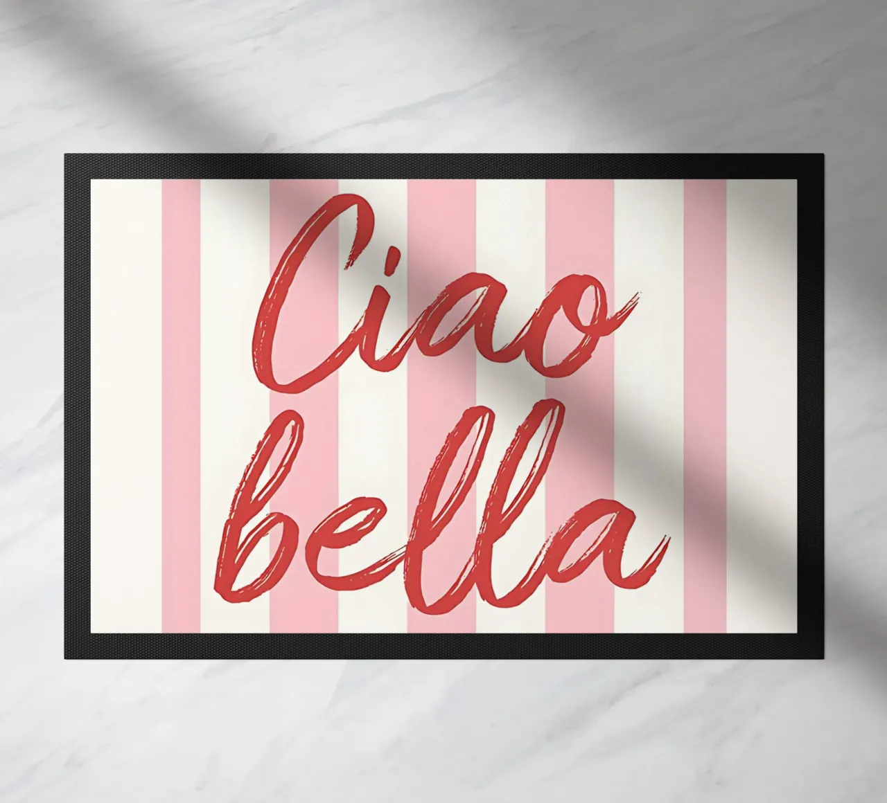 Hello Bella imprimé à rayures paillasson de DolceVita