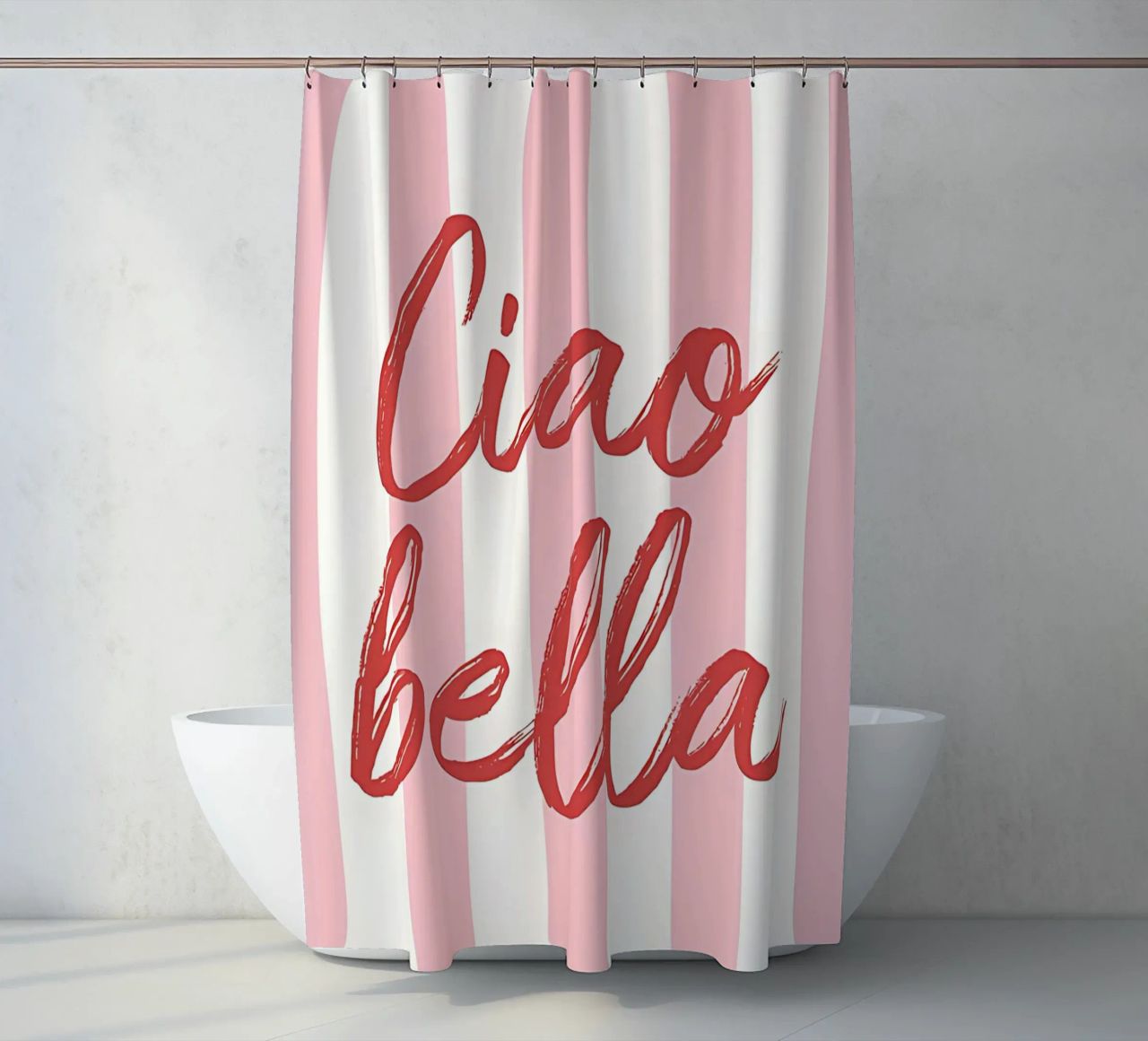 Ciao Bella Stripe Print tenda da doccia da DolceVita