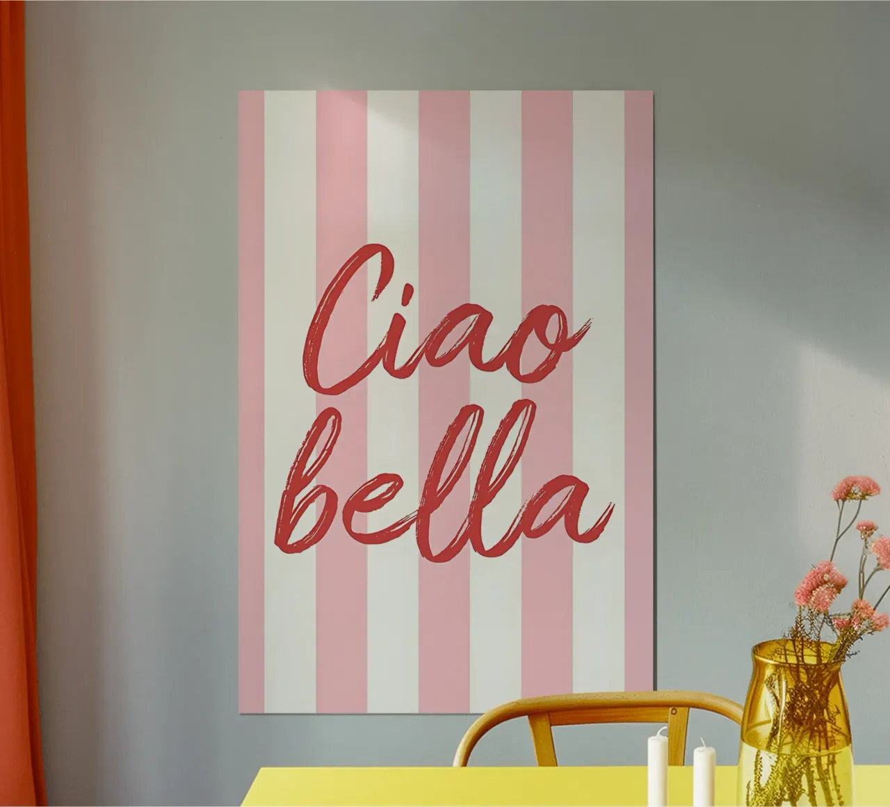 Hello Bella Stripe Print poster by DolceVita