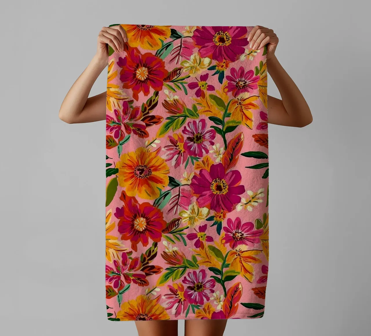 Handdrawn Flowers asciugamano da bagno da Sunflower Soul Studio