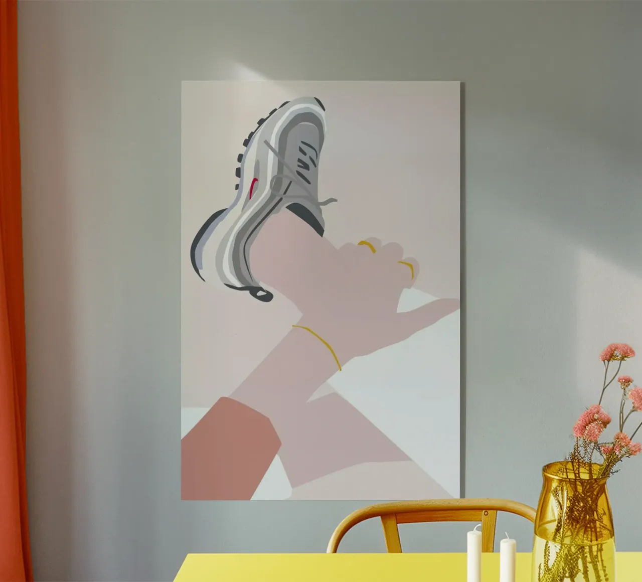 Sneaker acryl van Helena Ravenne