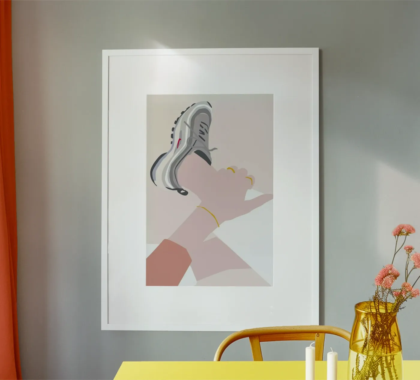 Sneaker poster by Helena Ravenne