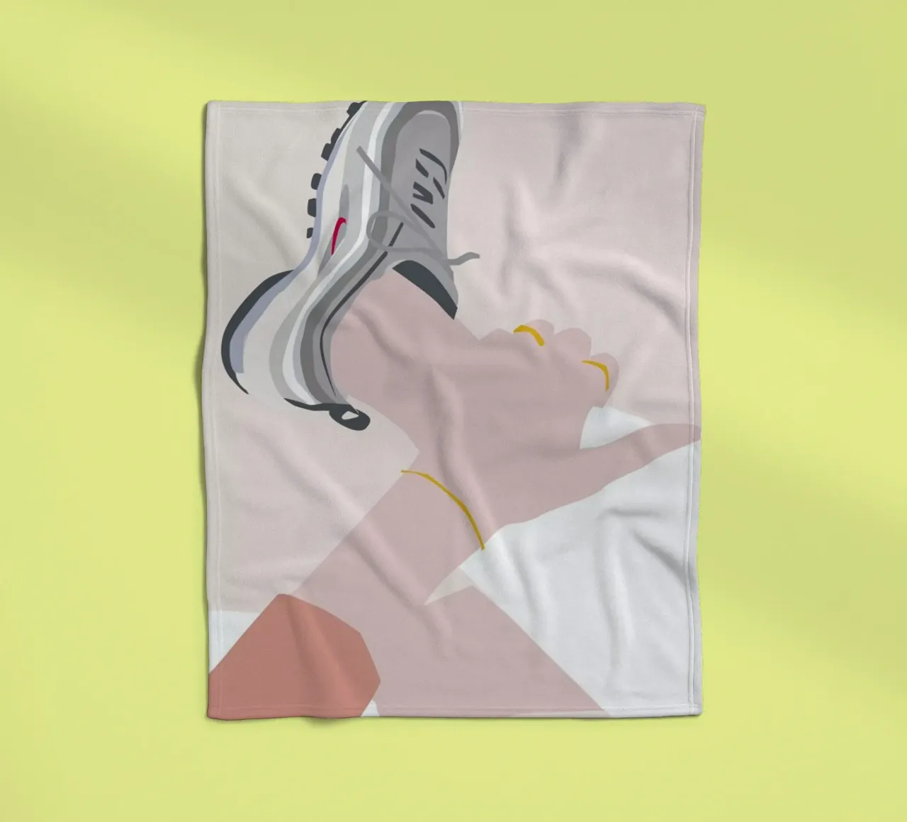 Sneaker fleece blanket by Helena Ravenne