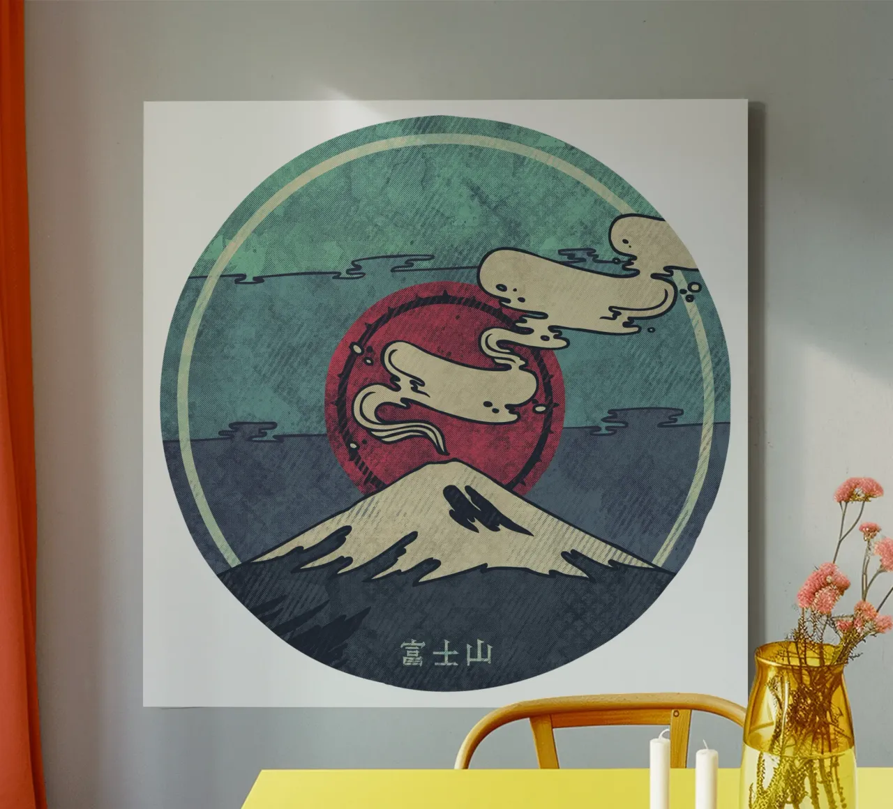 Fuji canvas met Baklijst van againstbound