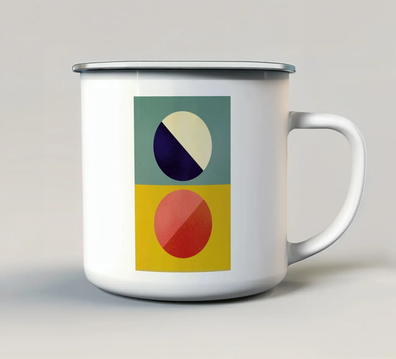 Split Screen Emaille Tasse von daylight design studio