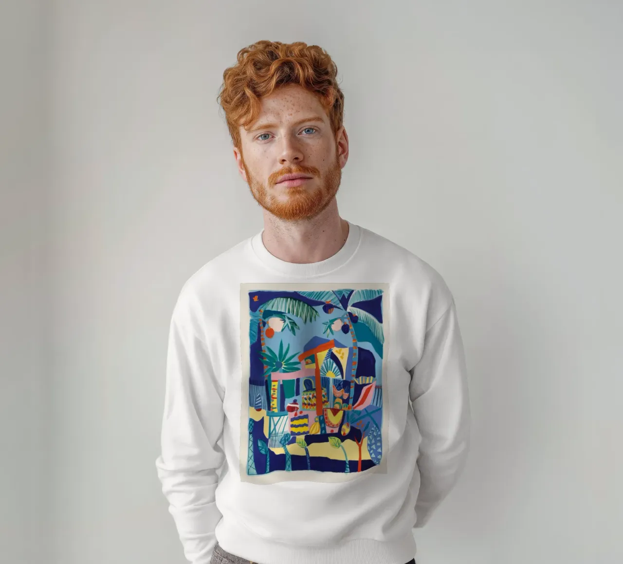 Abstracte kustsymfonie sweatshirt van Beach Palette