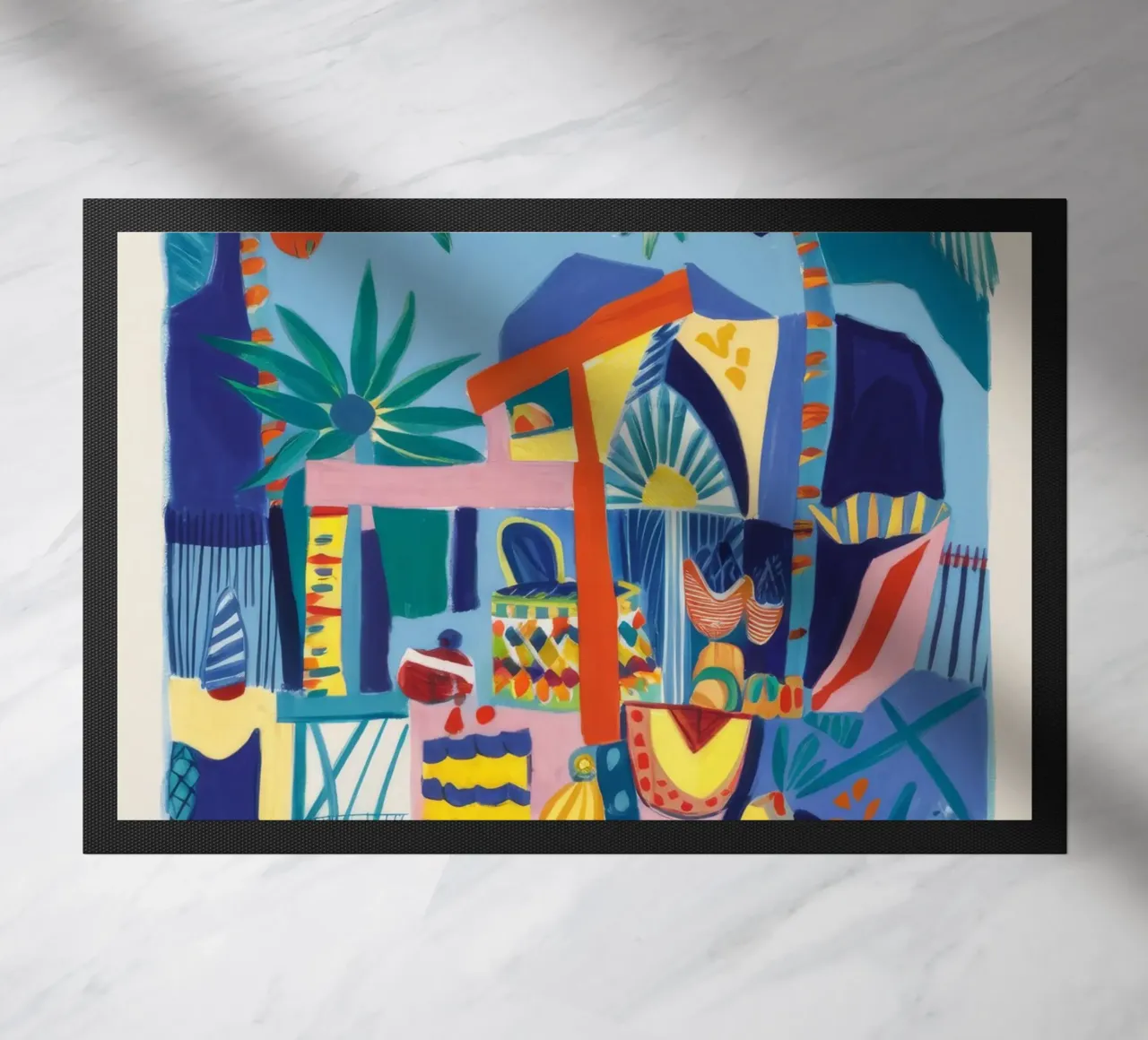 Abstracte kustsymfonie deurmat van Beach Palette
