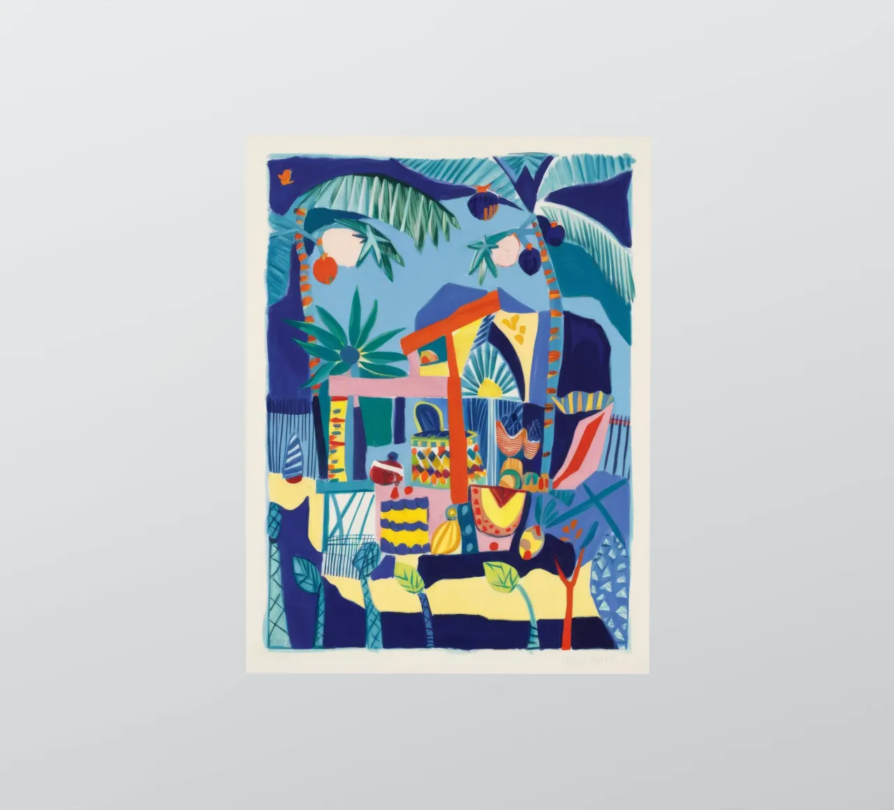 Abstracte kustsymfonie sticker van Beach Palette