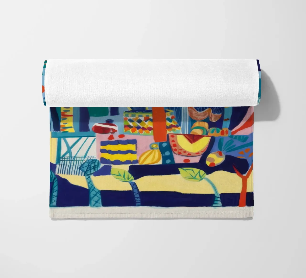 Abstracte kustsymfonie strandhanddoek van Beach Palette