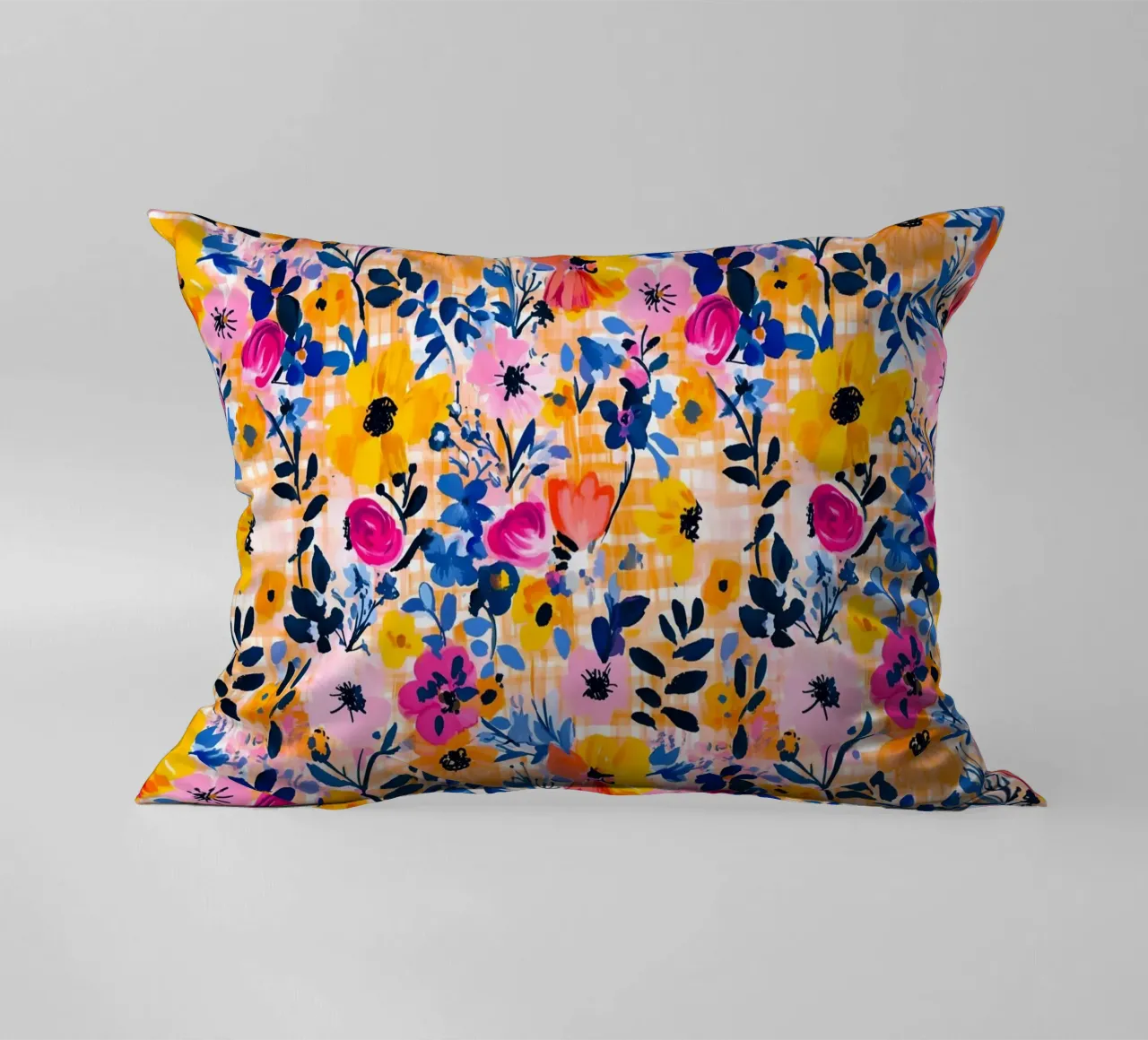 Happy Florals decorative cushion by Sunflower Soul Studio