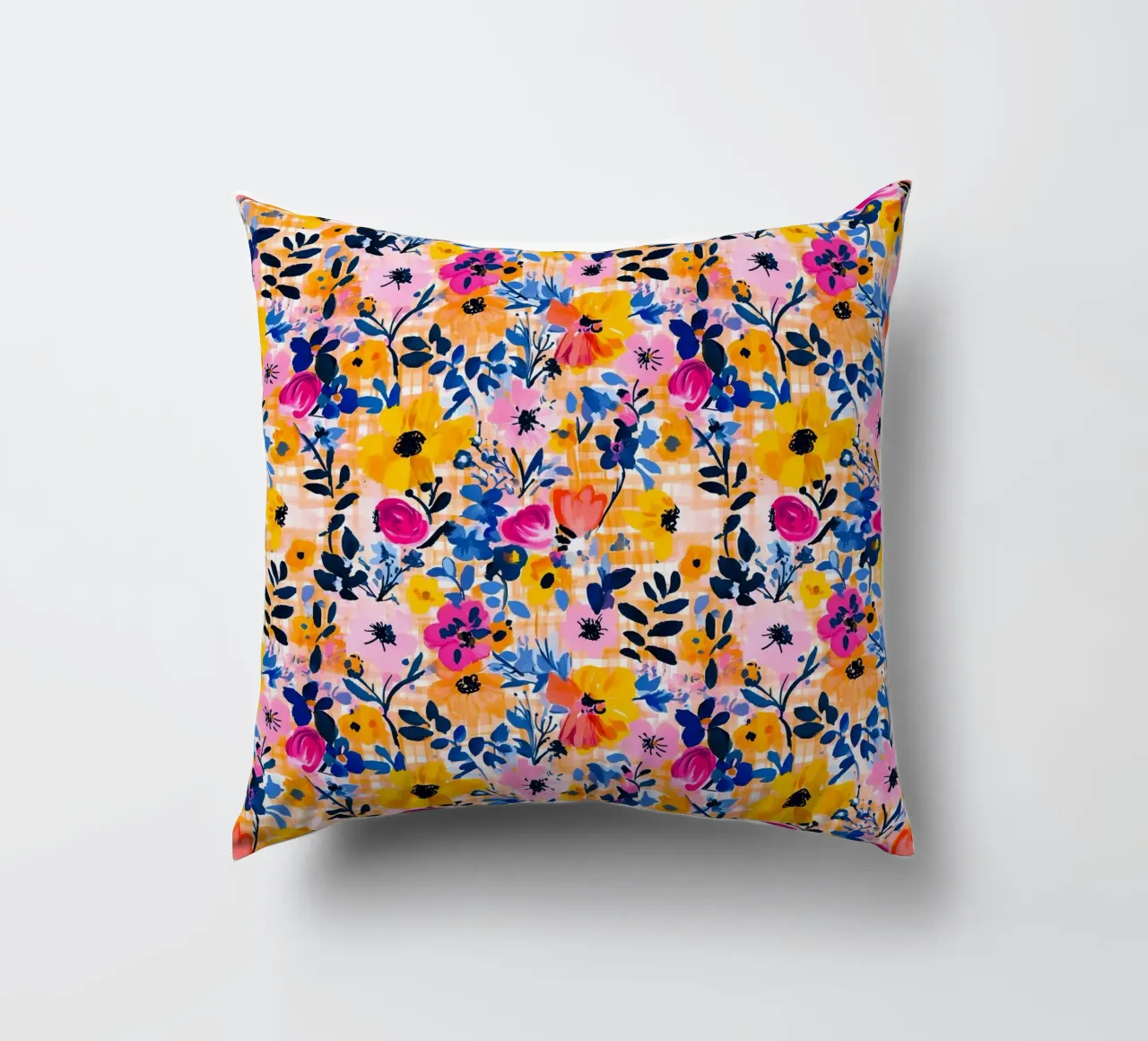 Happy Florals decorative cushion by Sunflower Soul Studio