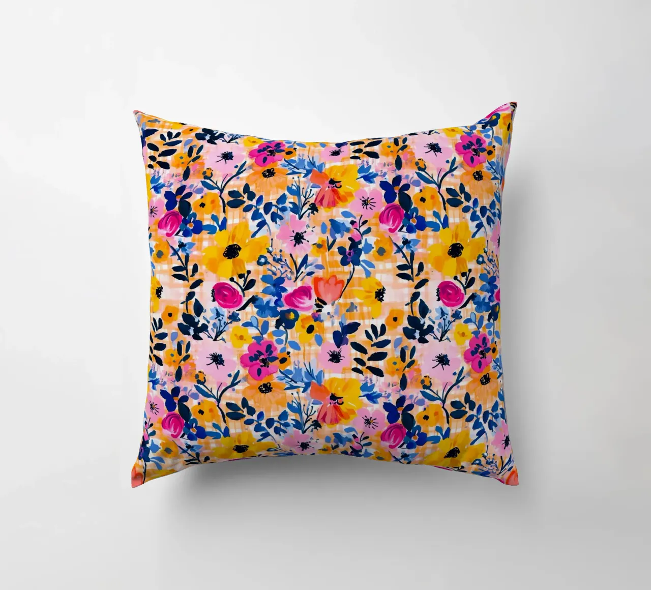 Happy Florals decorative cushion by Sunflower Soul Studio