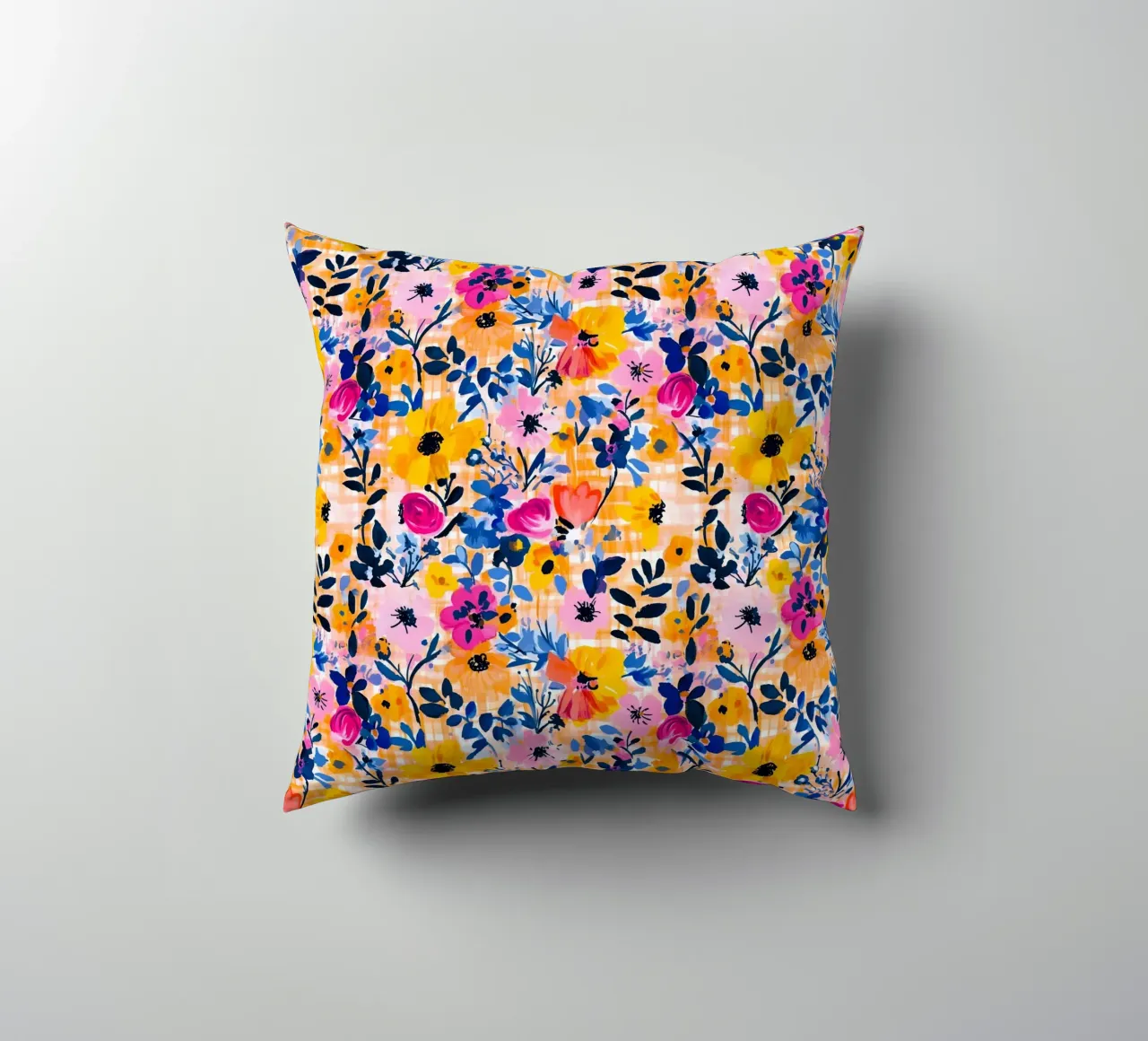 Happy Florals decorative cushion by Sunflower Soul Studio