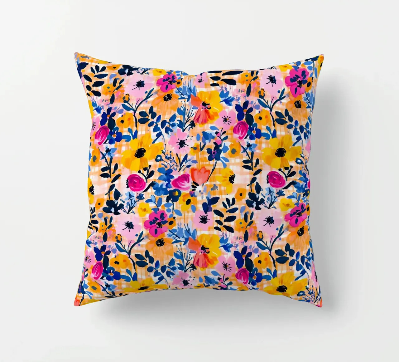 Happy Florals decorative cushion by Sunflower Soul Studio