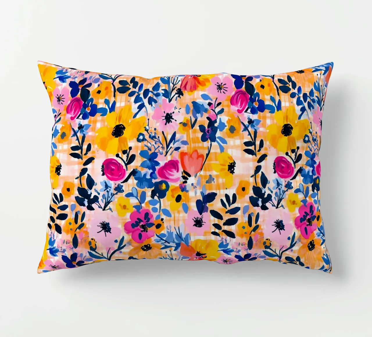 Happy Florals decorative cushion by Sunflower Soul Studio