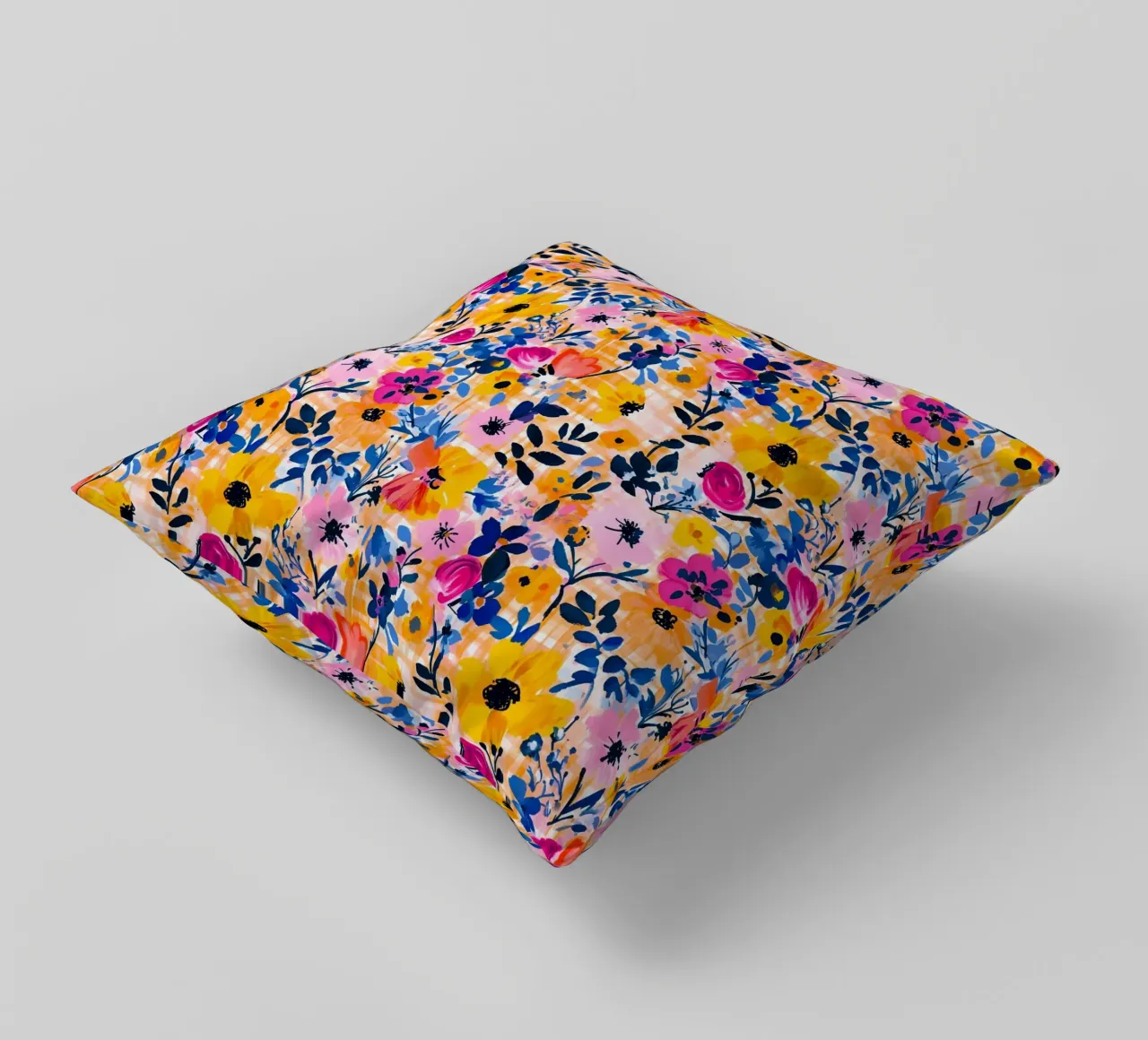 Happy Florals decorative cushion by Sunflower Soul Studio