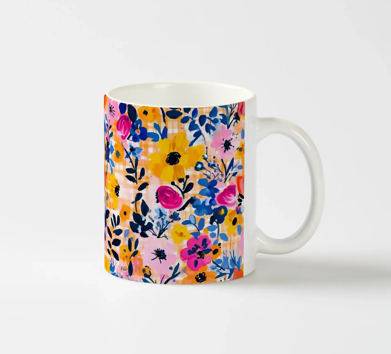 Happy Florals tazza in ceramica da Sunflower Soul Studio