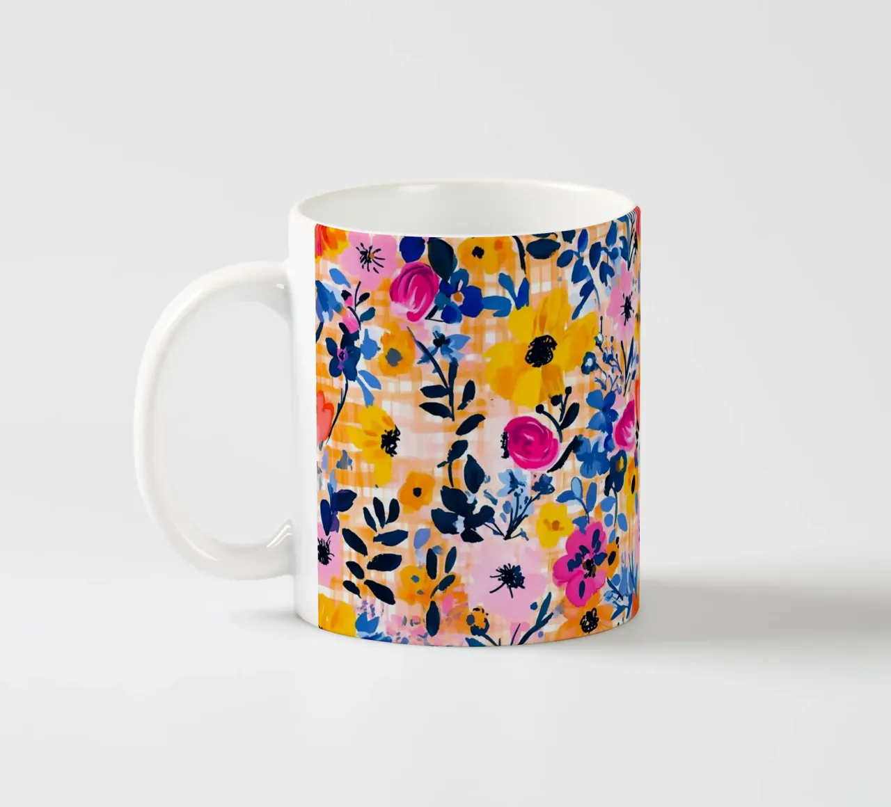 Happy Florals tazza in ceramica da Sunflower Soul Studio
