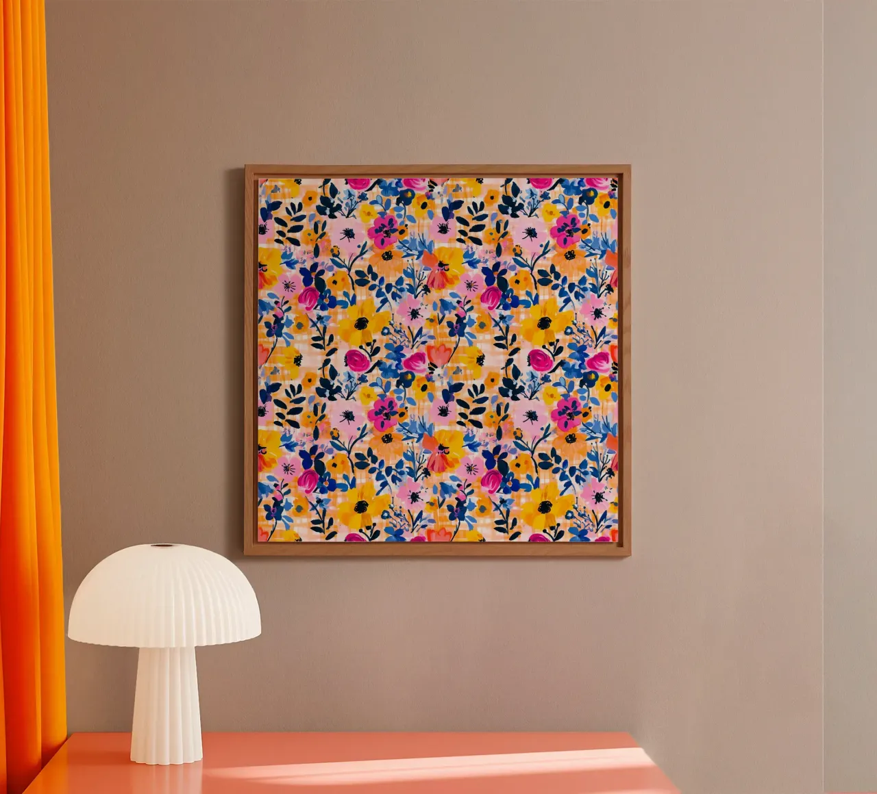 Happy Florals aluminium-dibond van Sunflower Soul Studio