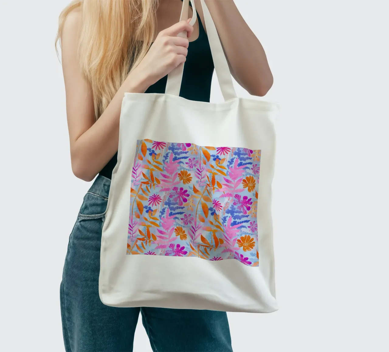 Abstract Florals Jutebeutel von Sunflower Soul Studio