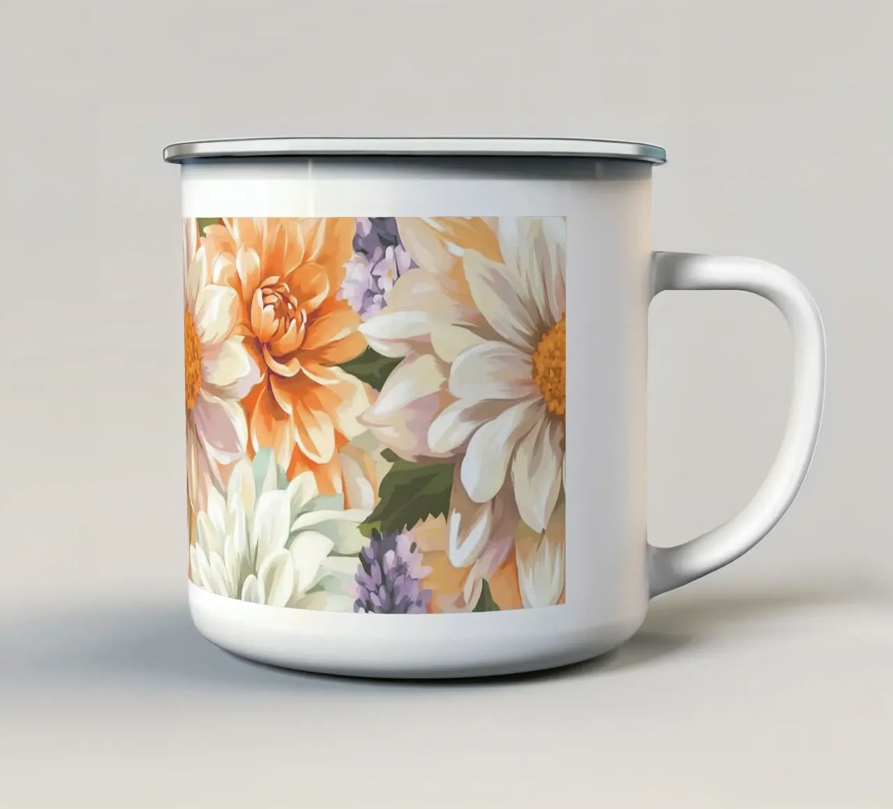 Pastel Flowers tazza in smalto da Sunflower Soul Studio
