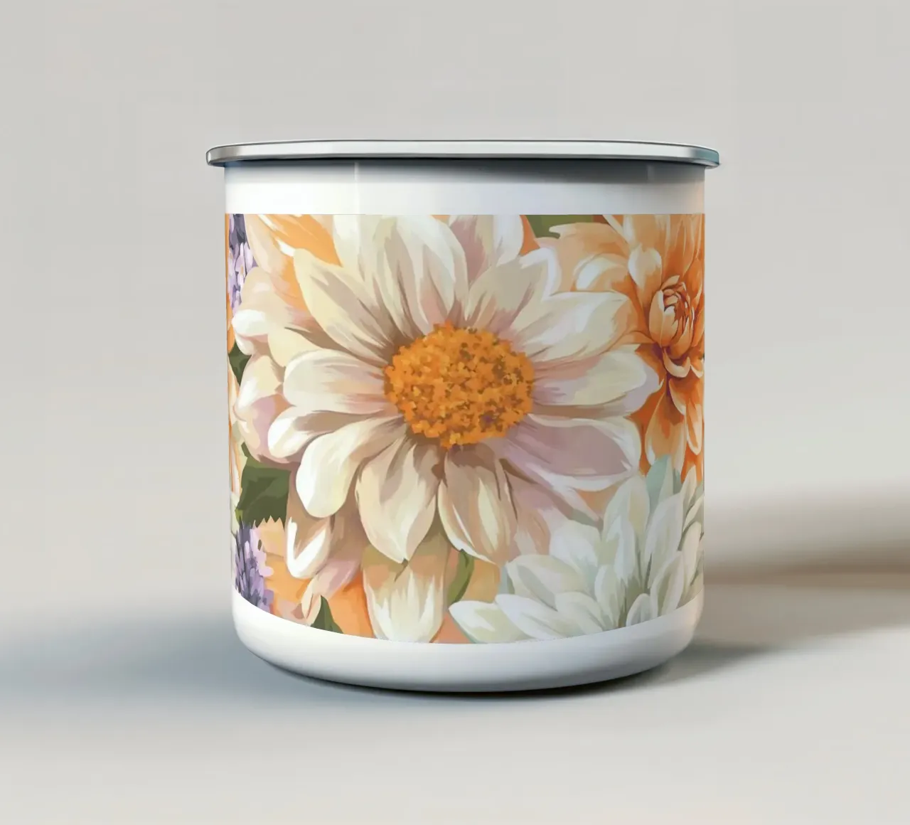 Pastel Flowers tazza in smalto da Sunflower Soul Studio