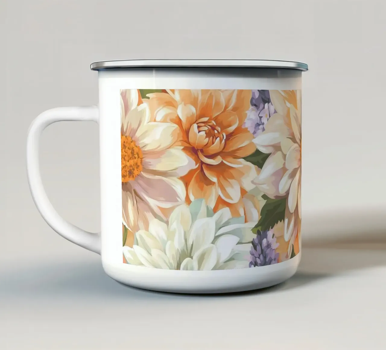 Pastel Flowers tazza in smalto da Sunflower Soul Studio