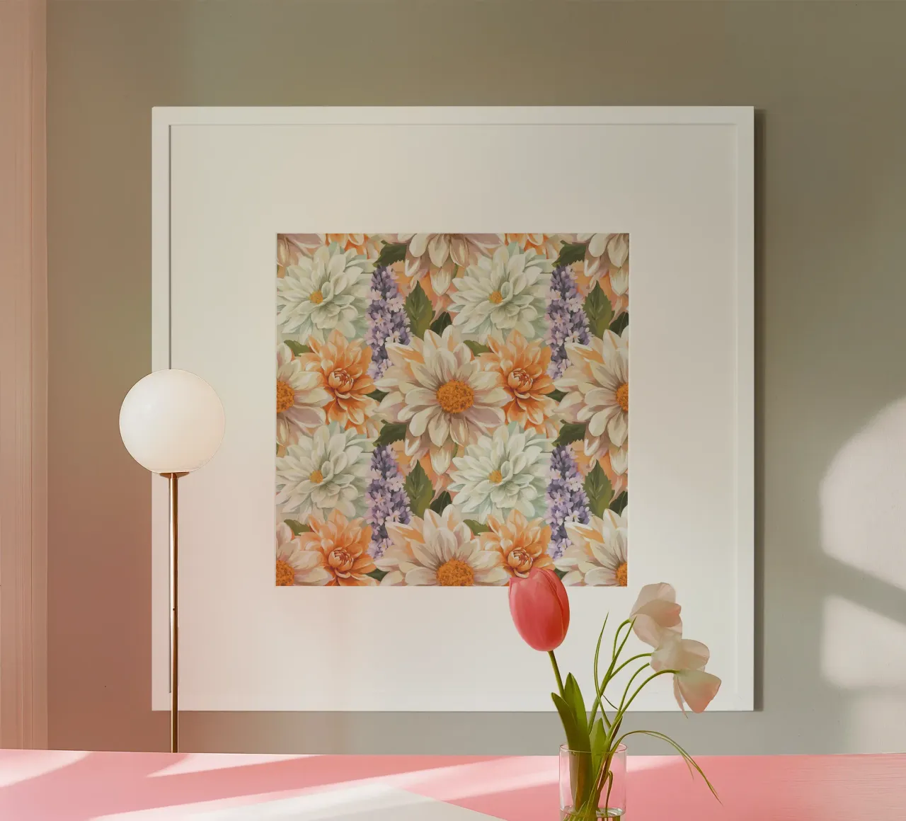 Pastel Flowers poster da Sunflower Soul Studio