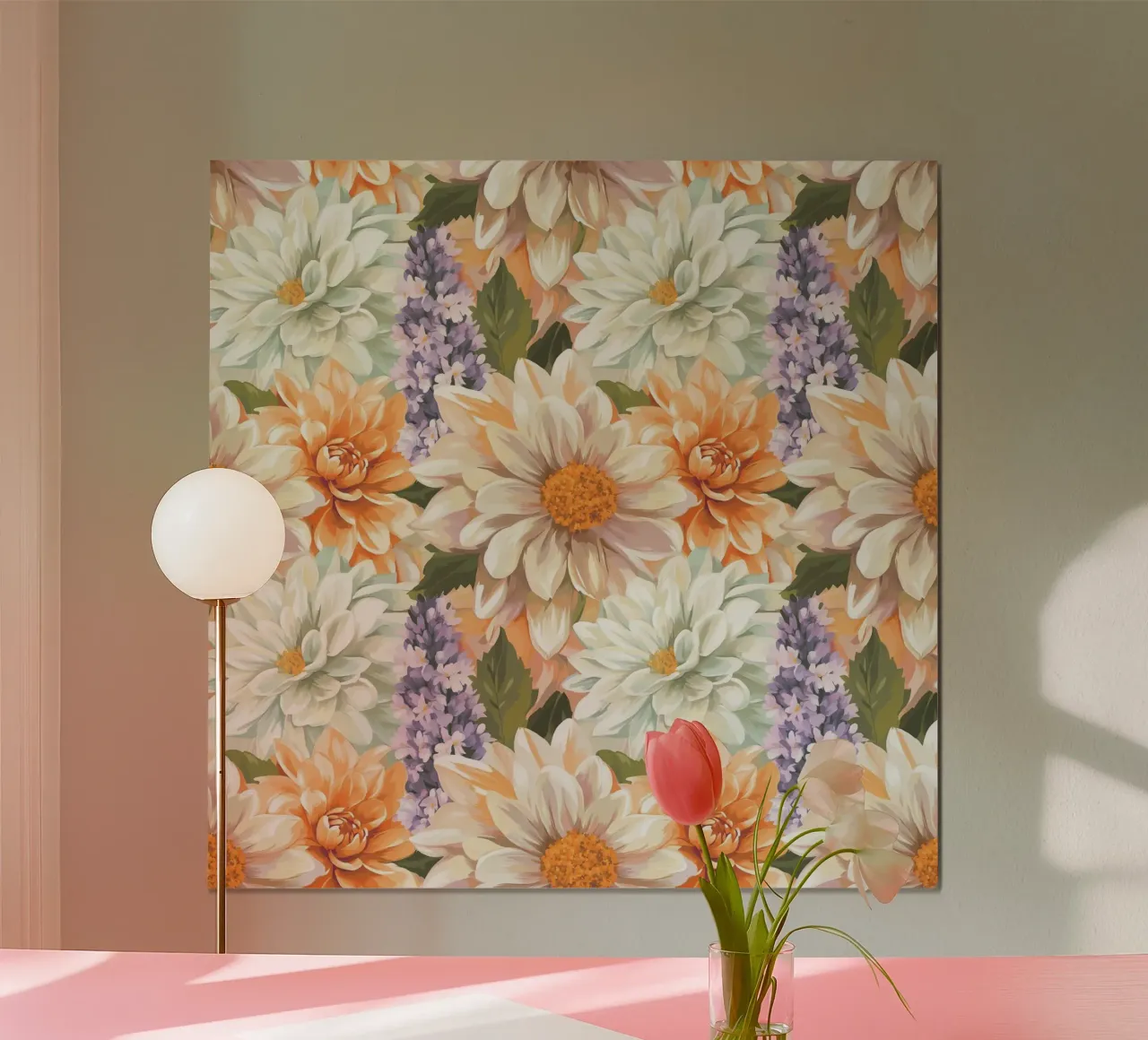 Pastel Flowers poster da Sunflower Soul Studio
