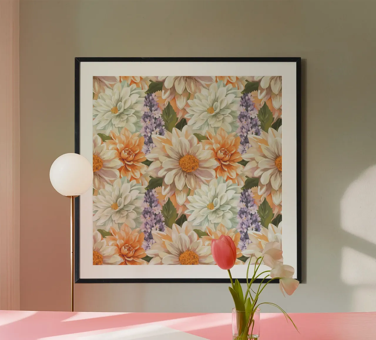 Pastel Flowers poster da Sunflower Soul Studio