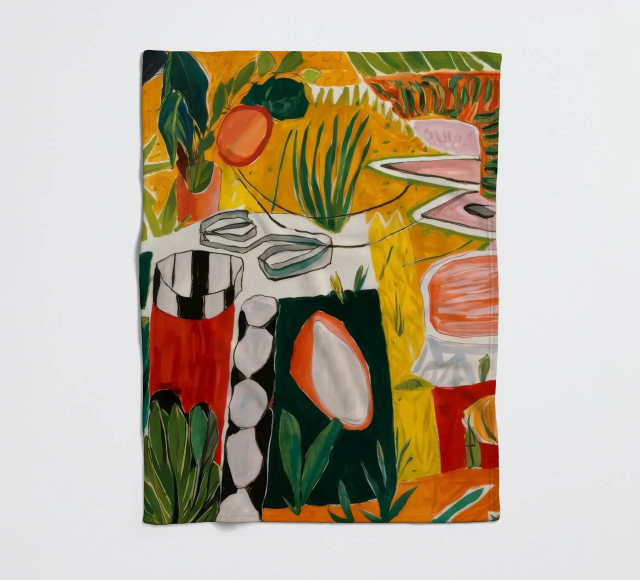 Mystical Ocean Flora fleece blanket by Beach Palette