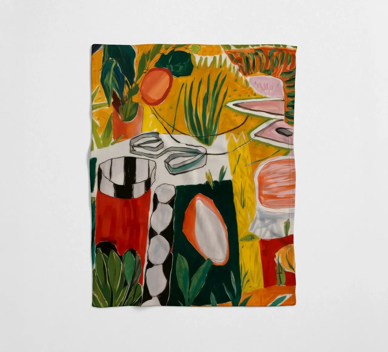 Mystical Ocean Flora fleece blanket by Beach Palette