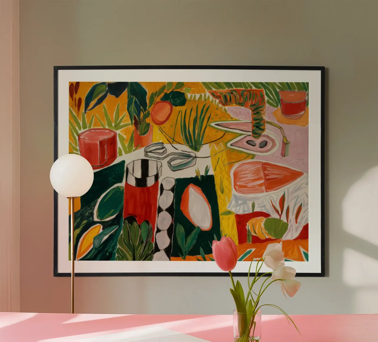 Flora oceanica mistica poster con telaio in alluminio da Beach Palette
