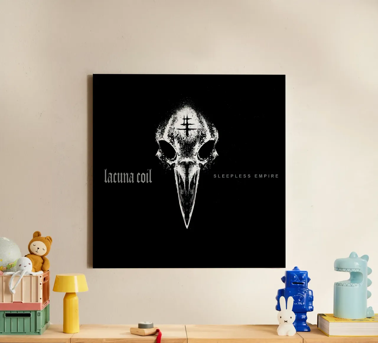 Lacuna Coil Slapeloos Rijk canvas met Baklijst van Band Merch
