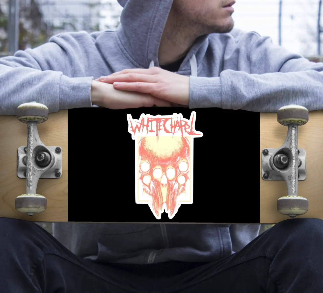 Whitechapel - Zoomed Coal T-Shirt sticker by Band Merch