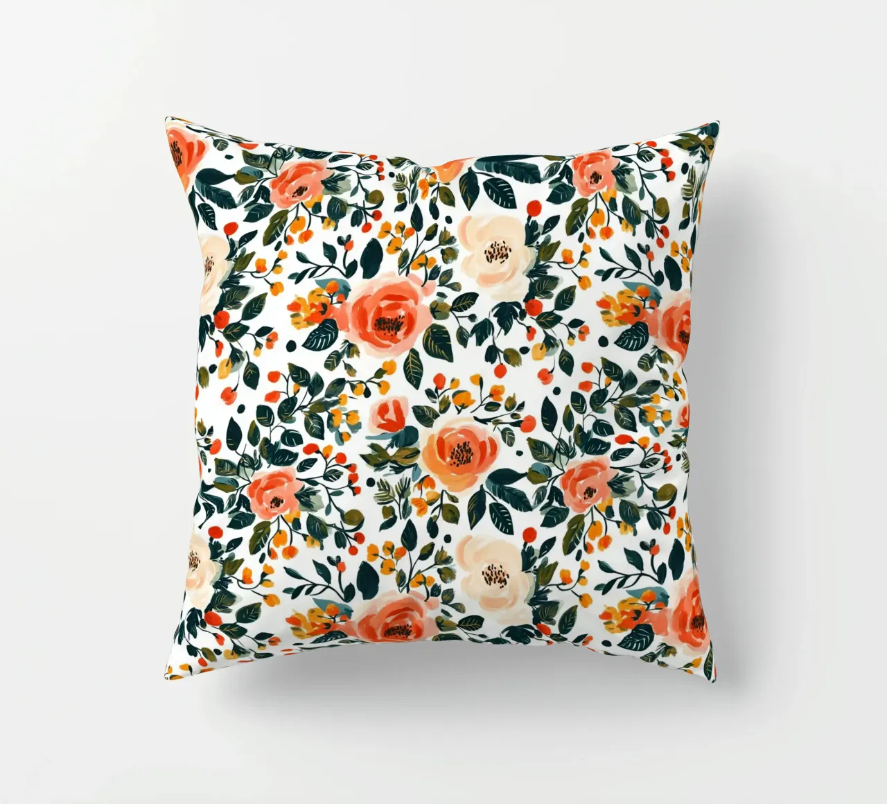 Roses decorative cushion by Sunflower Soul Studio