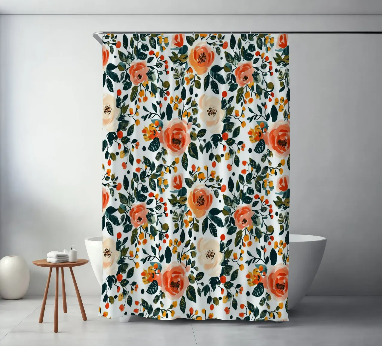 Roses shower curtain by Sunflower Soul Studio