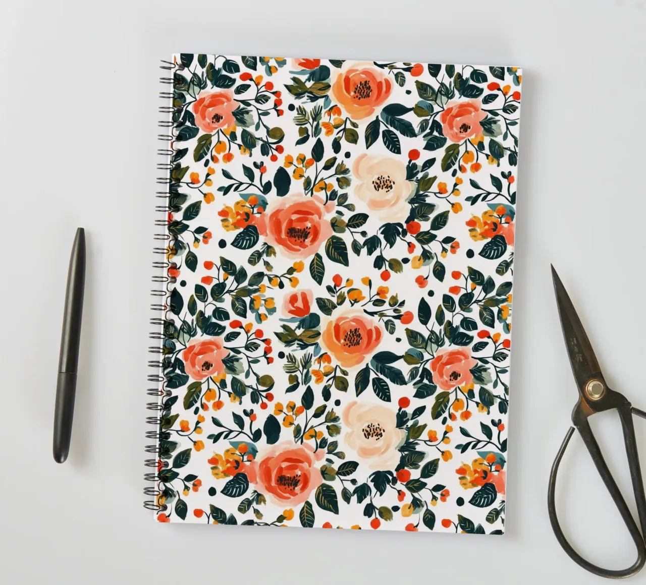 Roses spiral notebook by Sunflower Soul Studio