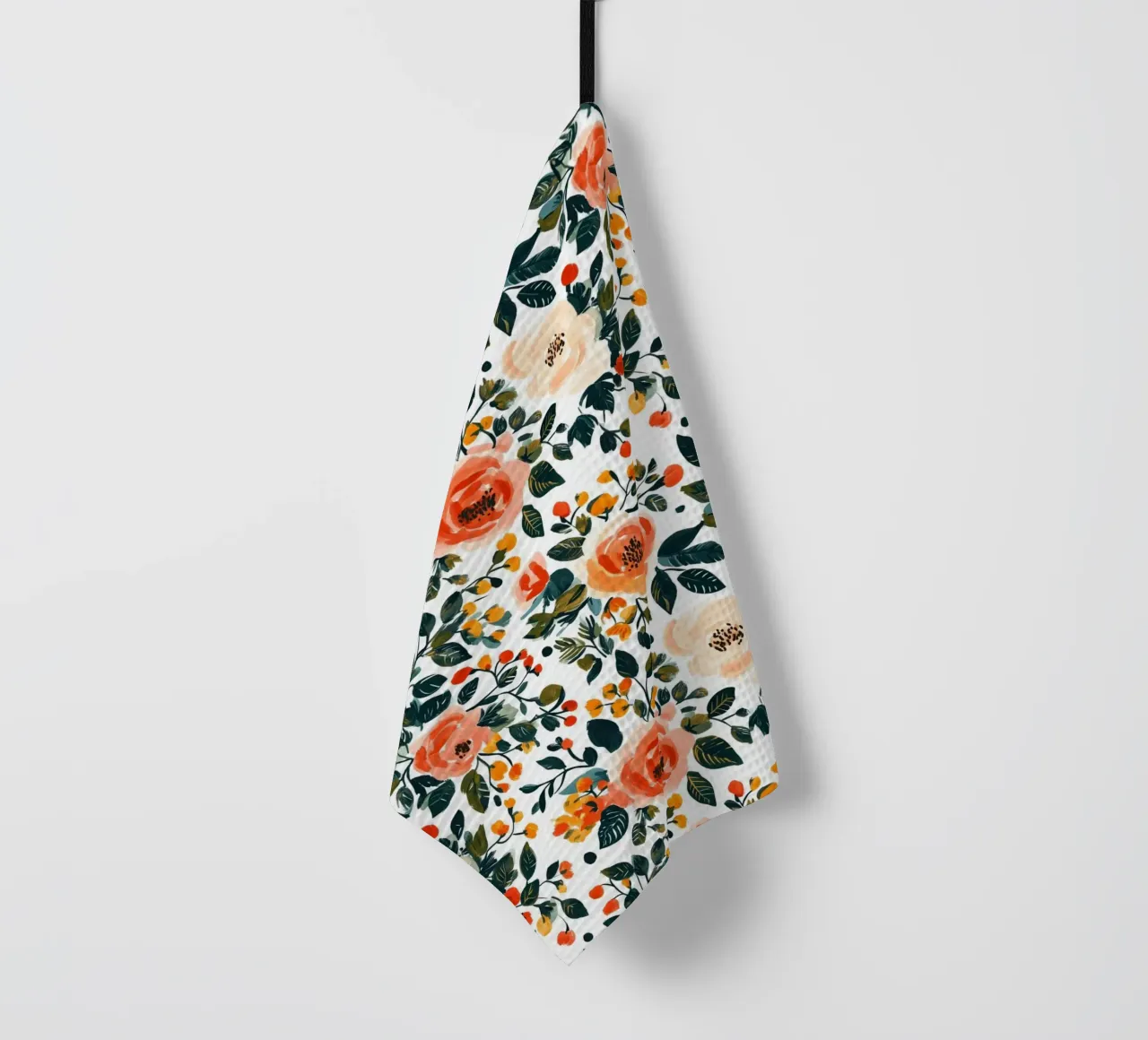 Roses tea towel by Sunflower Soul Studio