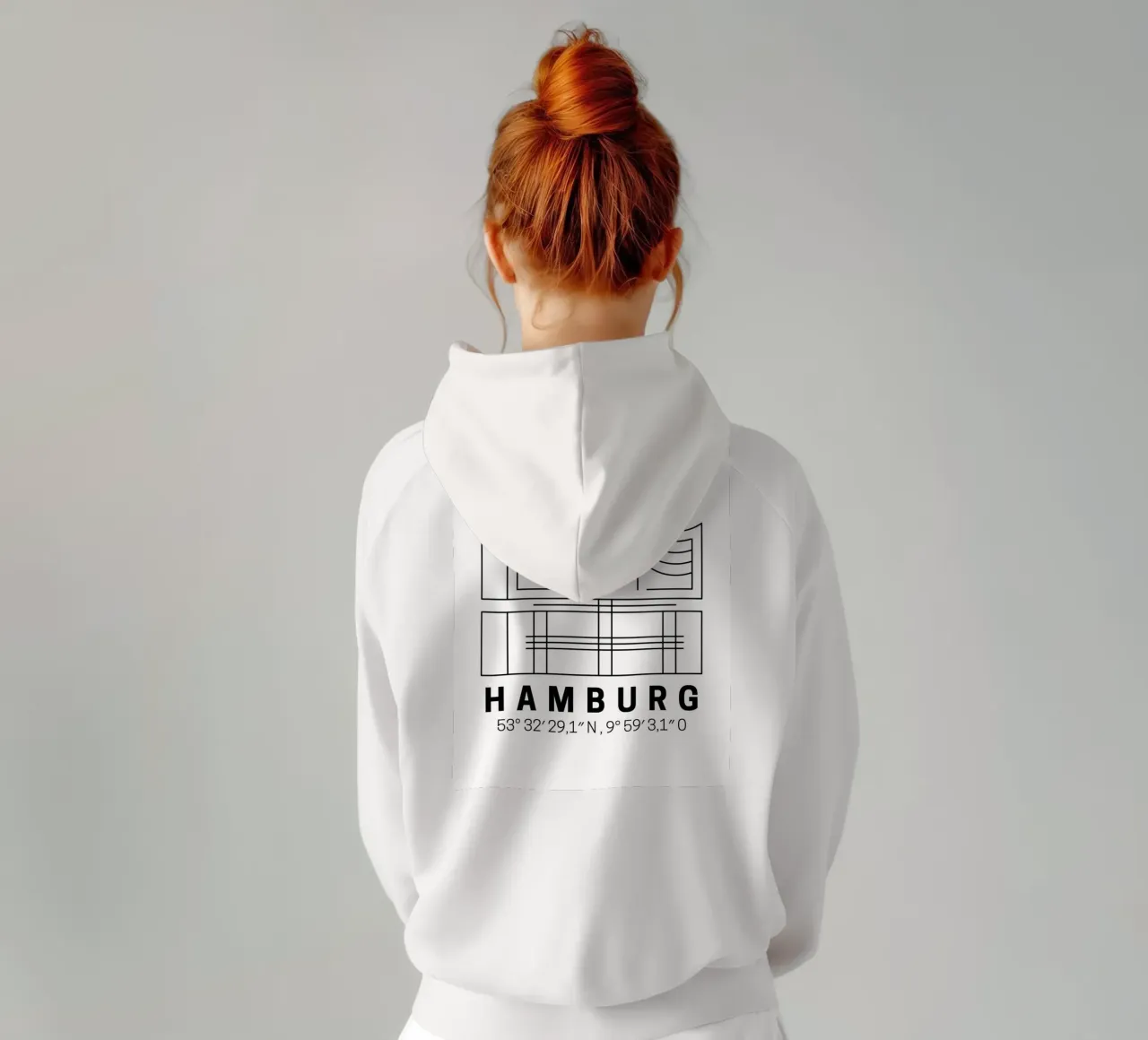 Hamburg Elphi felpa con cappuccio da DigiWunderwerk