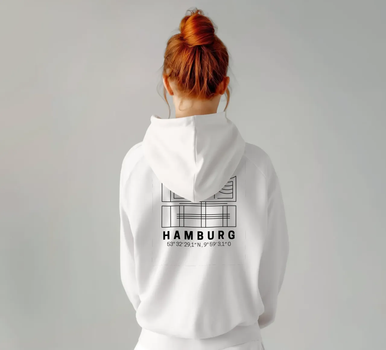 Hamburg Elphi felpa con cappuccio da DigiWunderwerk