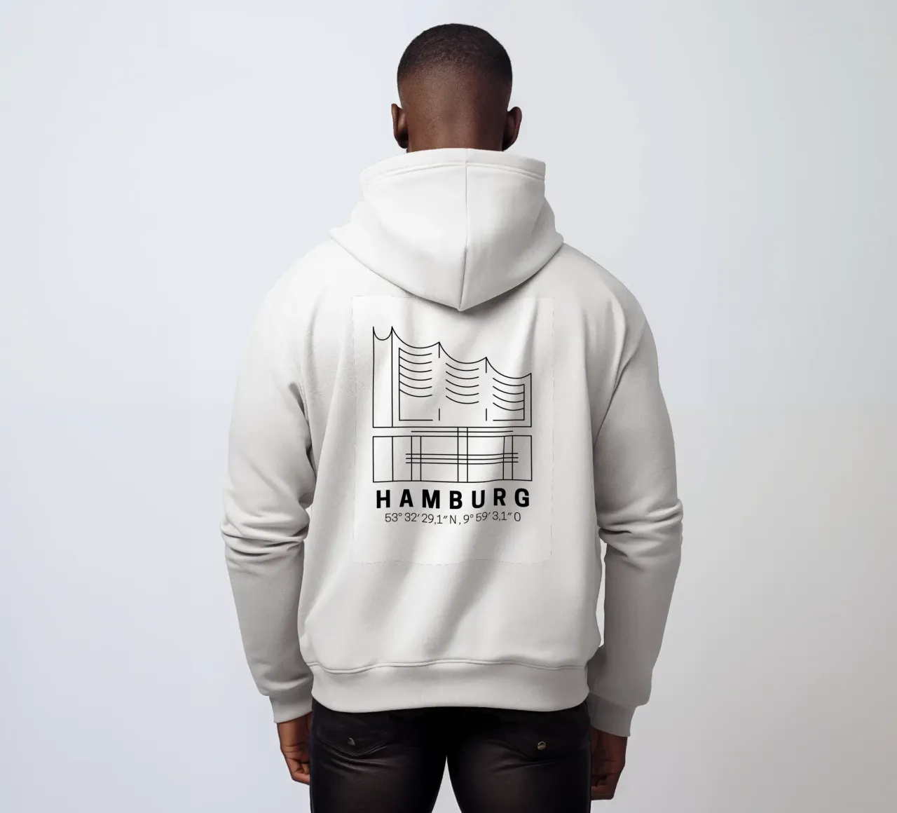 Hamburg Elphi felpa con cappuccio da DigiWunderwerk