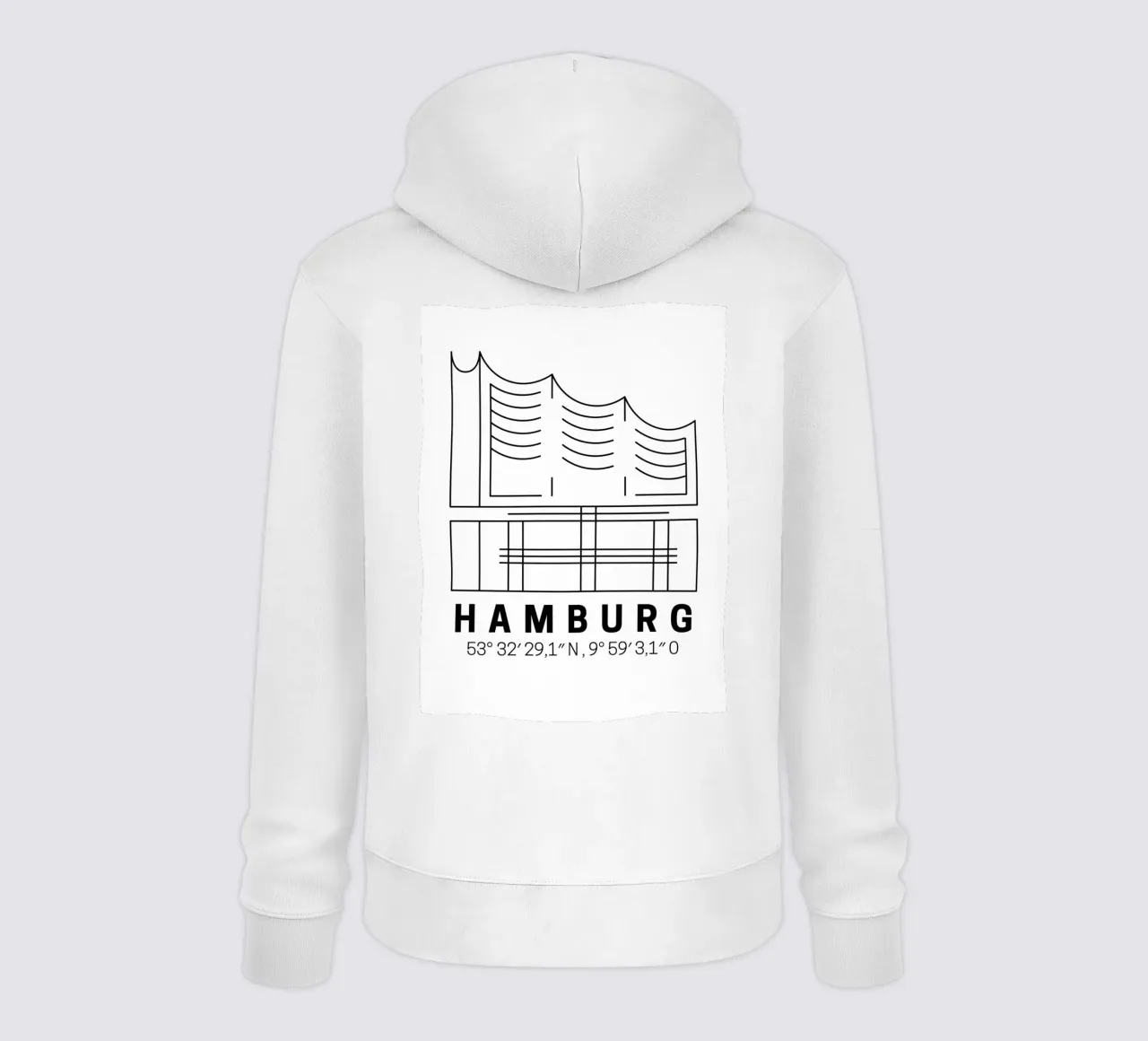 Hamburg Elphi felpa con cappuccio da DigiWunderwerk